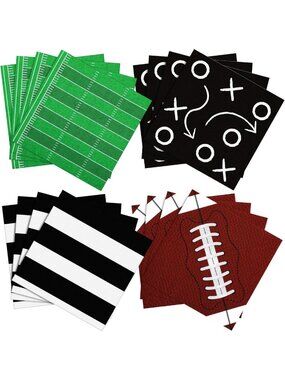 100 Pcs Football Napkins - Sports Party Supplies for Game Day & Birthday Events